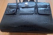 Hand Bag/Croc Black Grab Bag .. Price Drop
