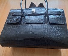 Hand Bag/Croc Black Grab Bag .. Price Drop