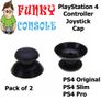 PS4 Controller Replacement Joystick Thumb Stick Caps Black PlayStation 4 Pack 2 Image 3