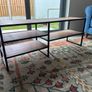 Modern Industrial Metal & Oak TV Unit / Media Console Stand Image 3