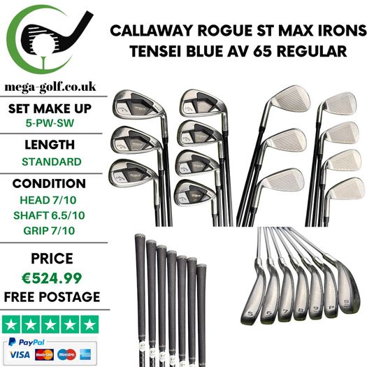 Callaway Rogue ST Max Irons / 5-Pw-Sw / Tensei Blue Av 65 Regular