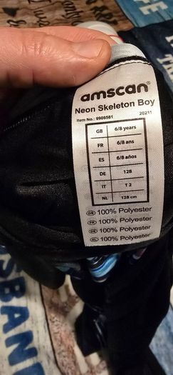 Halloween boys skeleton costume