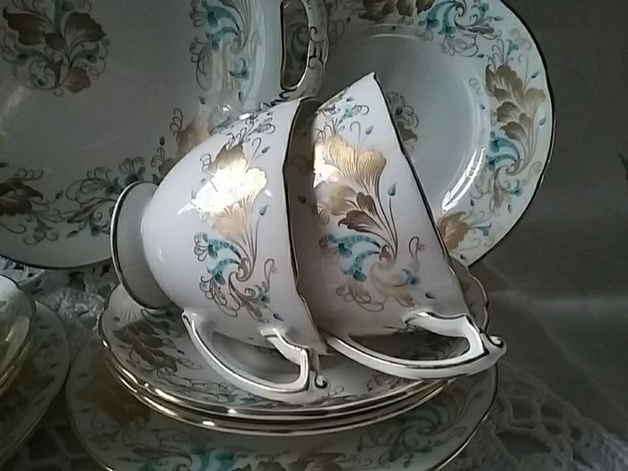 Coalport Four Place Strange Orchid
