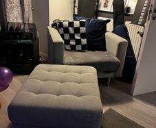 Ikea Landskrona armchair and footstool