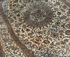 Elegant Large Persian Nain Rug | Hand-Knotted Wool | 343cm X 250cm