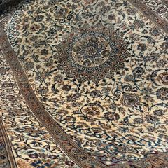 Elegant Large Persian Nain Rug | Hand-Knotted Wool | 343cm X 250cm