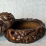 Vintage Chinese Fox And Plum Incense Burner - Patinated Bronze, Signed Image 6