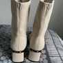 Size 4 Cream Stock ankle boots Image 5