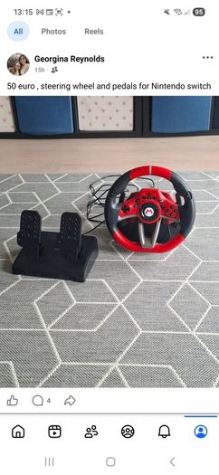 Nintendo switch steering wheel and accessories