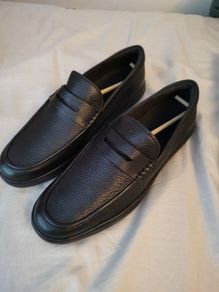 Boston Black Leather Moccassins