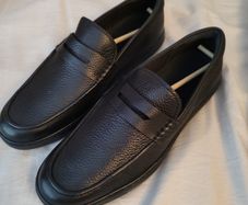 Boston Black Leather Moccassins