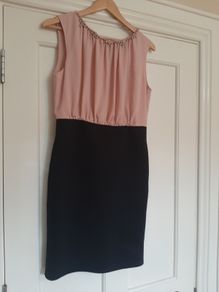 Pink Black Dress - Dorothy Perkins Size 12
