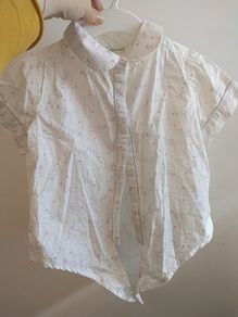 Blouse with flamingo print
