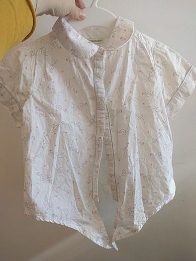 Blouse with flamingo print