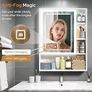 Bathroom Mirror Cabinets Wall Mounted  Expanded Spacious Storage HD Mirror Cabinet with 3-COLOR & Dimming LED Lights Anti Fog Memory Function  Adjustable Shelves, Touch Sensor,535by700by150mm Image 2