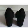 Le Babe 6009 Black Velour Court Shoes EU36 UK3 Pearl Flower Block Heels BNIB  CAN POST Image 10