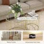 Elliptical Cut-Out Nesting Tables - Gold-Tone Image 4