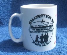BALLYCOTTON  "10" (County Cork) - 35th annual TEN MILE ROAD RACE Official Finisher award mug (2012)