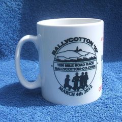 BALLYCOTTON  "10" (County Cork) - 35th annual TEN MILE ROAD RACE Official Finisher award mug (2012)