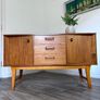 Vintage Retro Mid Century Teak Compact Sideboard Image 10
