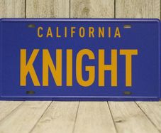 Knight Rider Kitt KNIGHT Replica Movie American License Plate California