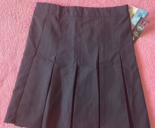 Kids Uniform Black Pleated Skirt Back to School