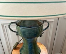 Studio Pottery Lamp and shade/ Stoneware Jackson