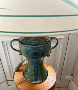 Studio Pottery Lamp and shade/ Stoneware Jackson