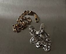 Italian Cuban Link Bracelet Bundle 9K Gold & 925 Silver