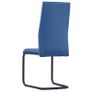 Cantilever Dining Chairs 2 pcs Blue Faux Leather Image 5