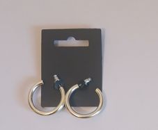 Pilgrim Danish Design Silver Tone Chunky Open Hoop Earrings Classic New CAN POST