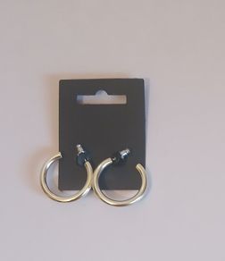 Pilgrim Danish Design Silver Tone Chunky Open Hoop Earrings Classic New CAN POST
