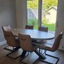 Ez Living Oval Rustic Oak Dining Table and Chairs Image 2