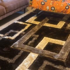 Beautiful Chocolate Brown & Cream Rug