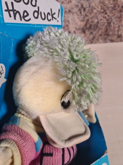 Vintage  Edd The Duck Hand Puppet Soft Toy From Bbc Tv 1990 Boxed