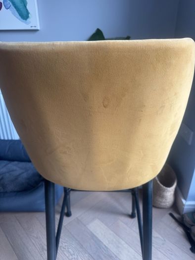 Pair of yellow bar stools