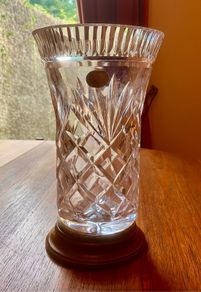 Vintage Galway Clifden Pattern Cut Crystal Vase, Mint Condition.