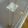 18k genuine gold Tricolor bead necklace Image 4