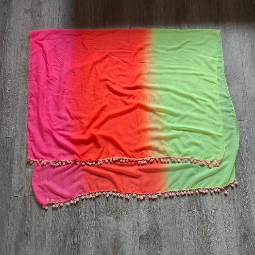 Beach scarf with tassels, 100 x 155cm