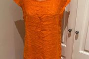 Orange linen dress size 10 / new