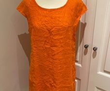 Orange linen dress size 10 / new