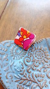 Flower Ring Purple Red