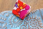Flower Ring Purple Red