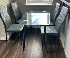 Glass table and chairs