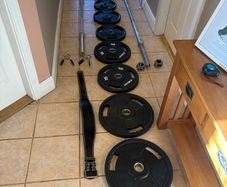 Superior Urethane Olympic Weights And Barbells Set!!