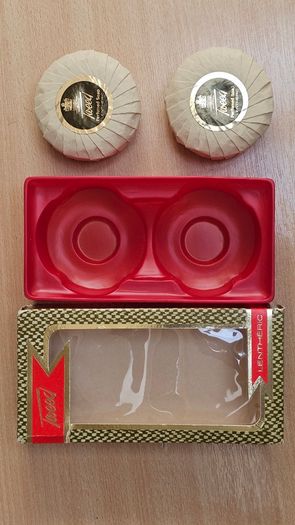 Rare Vintage 1960s Lentheric Tweed Perfumed Soap Set Collectible Unused