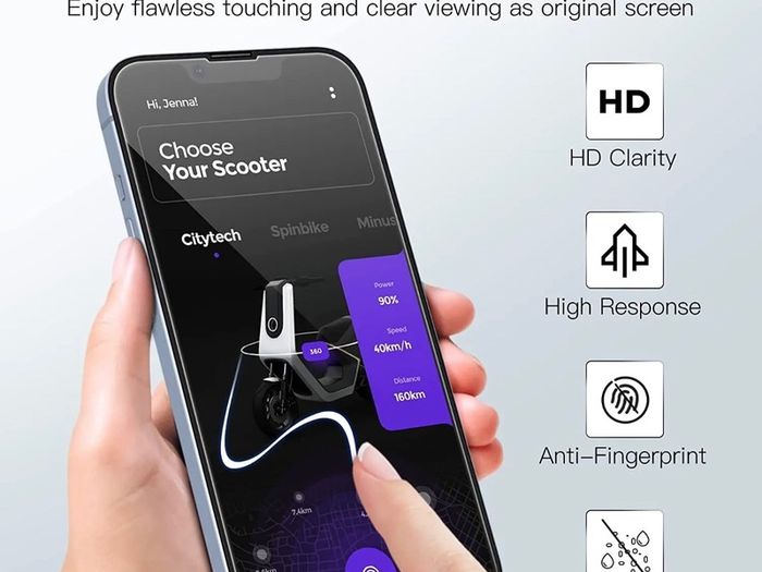 For iPhone 14 Plus Tempered Glass Screen Protector Saver Cover Case Friendly New