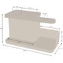 Sink Tidy/Caddy Kitchen Sink Organiser Removable Drip Tray  Non-Slip Grey & White Image 6