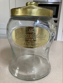 Chocolate Glass Jar 70's # 4
