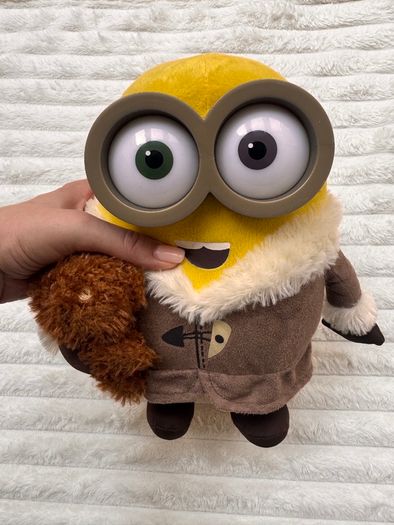 Minions Bob with Teddy Bear Soft Toy Minion Despicable Me Soft Plush approx. 30 cm. Used Please see photos
